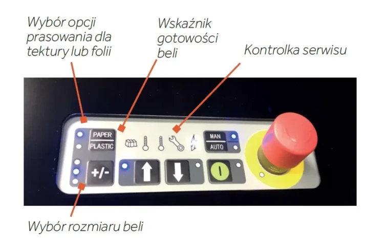 Belownica pionowa Orwak 3110 panel sterowania.webp