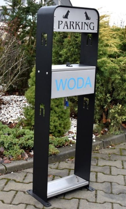 Parking dla psów z poidełkiem stal nierdzewna