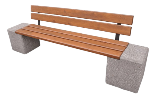 Ławka betonowa Betonita 143 z oparciem 180 cm