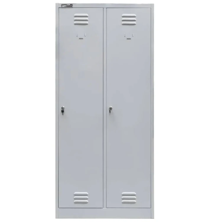 Szafka BHP ubraniowa Mega-M 2-drzwiowa 80 cm szara