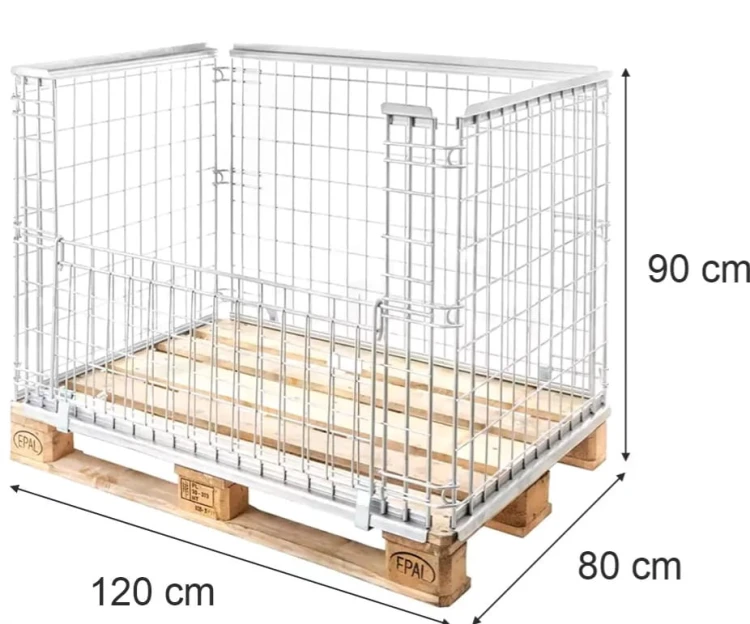 Gitterbox przemysłowy na paletę EPAL Mega-M