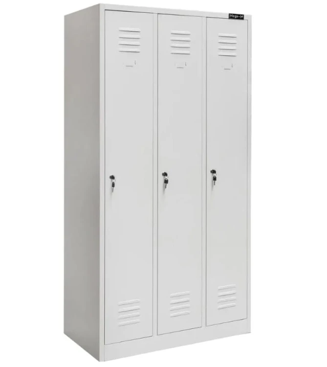 Metalowa szafka pracownicza Mega-M 3-drzwiowa
