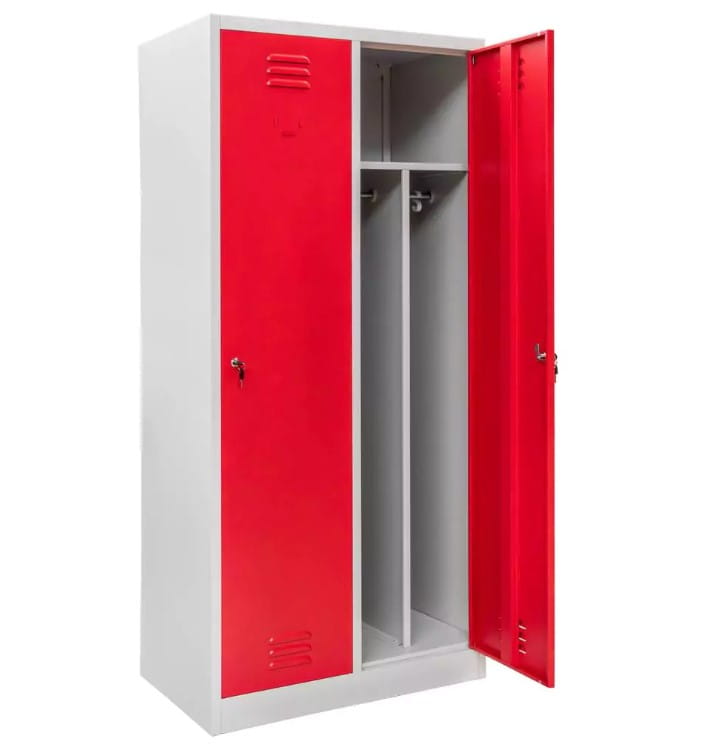 Szafka BHP ubraniowa Mega-M 2-drzwiowa z przegrodami 80 cm