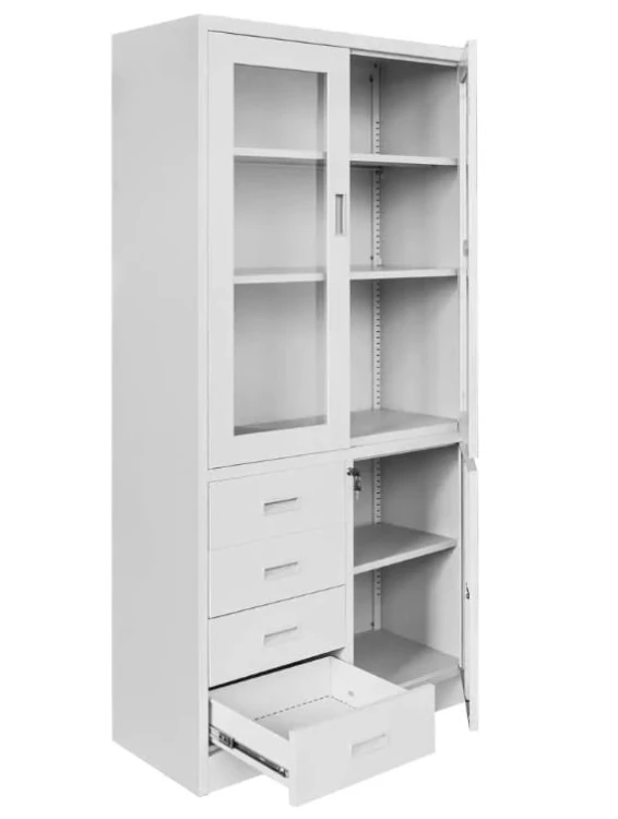 Metalowa szafa na dokumenty Mega-M WENUS 90x40x185 cm szara