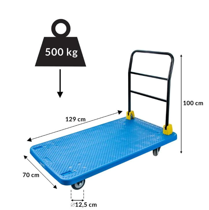 Wózek platformowy składany Mega-M 500 kg XL