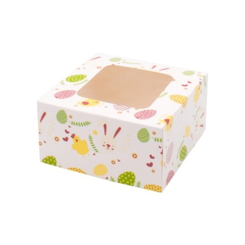 Pudelko na ciasto 130x130x70mm WIELKANOC.webp