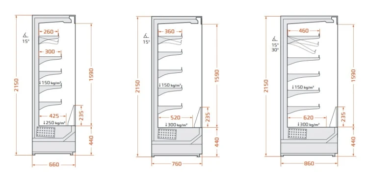 Mebel chłodniczy Scorpion 2,5 OPT z chłodzeniem dynamicznym