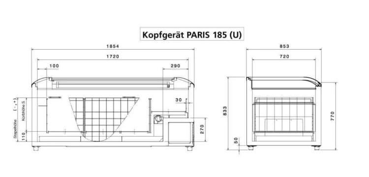 Zamrażarka AHT Paris 185 AD Basic z koszami