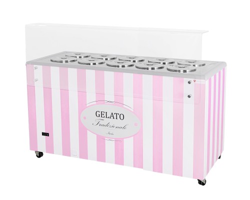 Mobilny konserwator do lodów na kółkach GELATO POZETTI