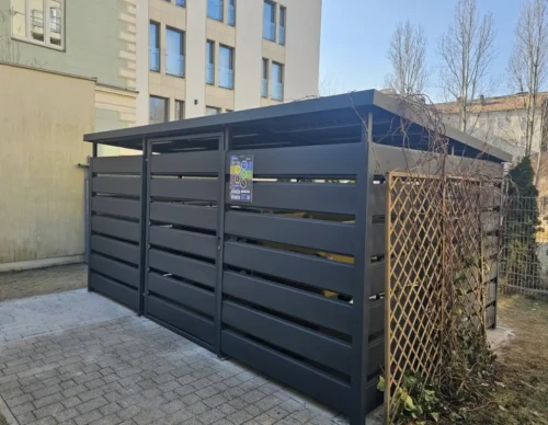 Altana śmietnikowa EKO z panelami poziomymi