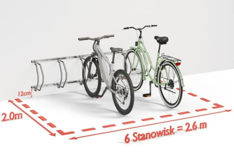 Ścienny stojak rowerowy ECHO-6 do garażu