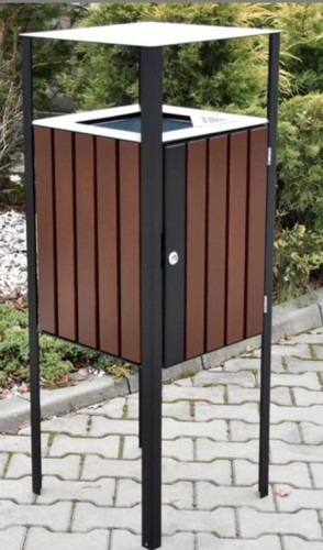 Kosz na śmieci Promyk I 60 l z daszkiem