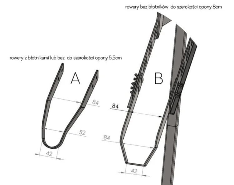 System przechowywania rowerów Flex-5 5 stanowisk