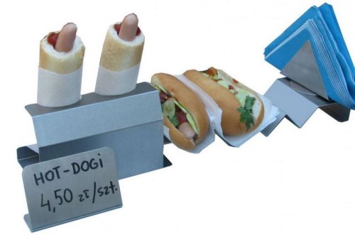 Tabliczka i stojak hot dog.JPG
