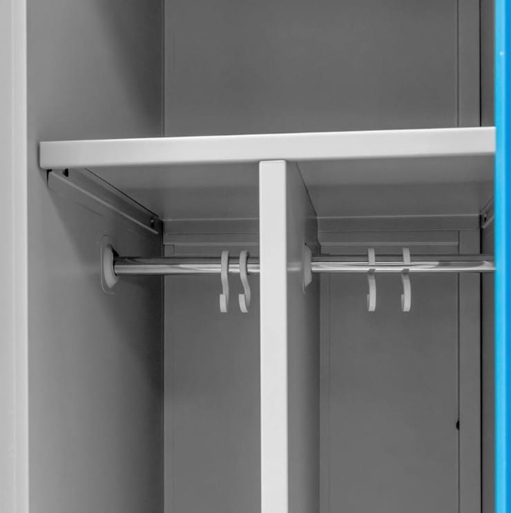 Szafka socjalna BHP 80 cm z niebieskimi frontami Mega-M
