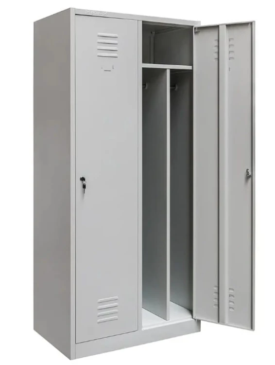 Metalowa szafka BHP 80 cm z drążkiem i haczykami Mega-M