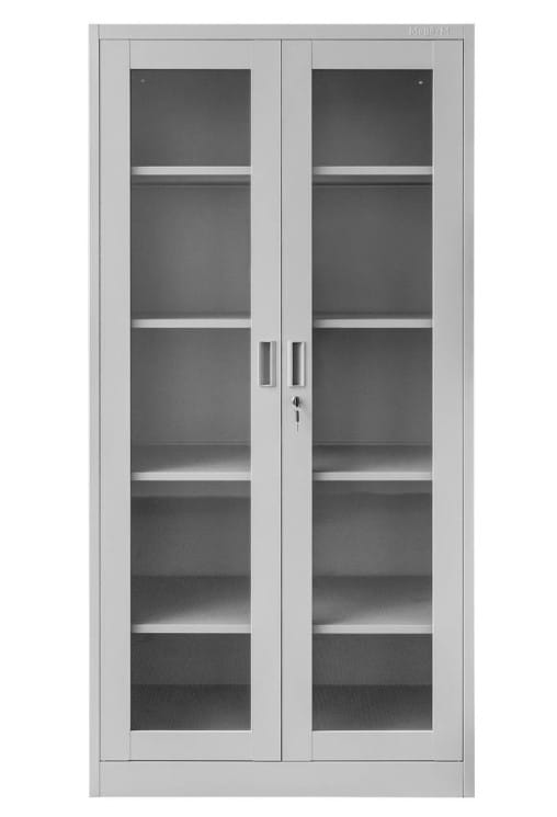 Szara szafa biurowa metalowa Mega-M WENUS 90x40x185 cm