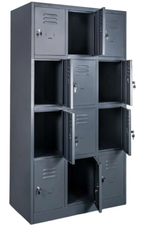 Szafka sktytkowa, śniadaniowa, 12 skrytek, 3-kolumniwa