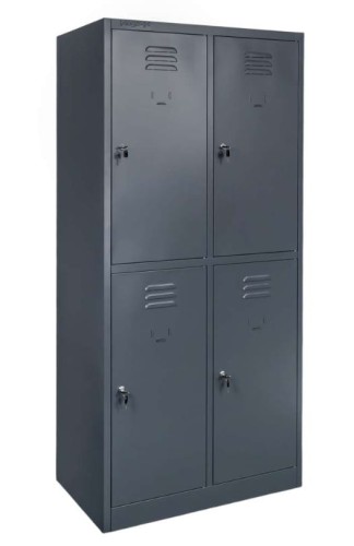 Metalowa szafka ubraniowa Mega-M 80x50x180 cm grafitowa
