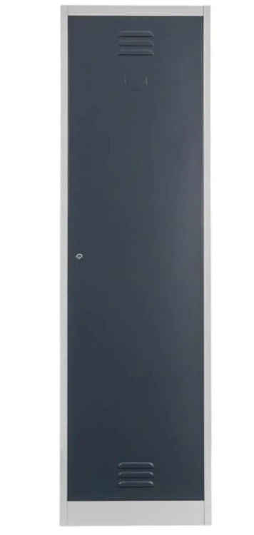 Metalowa szafa gospodarcza Mega-M 1-drzwiowa z półkami 50 cm