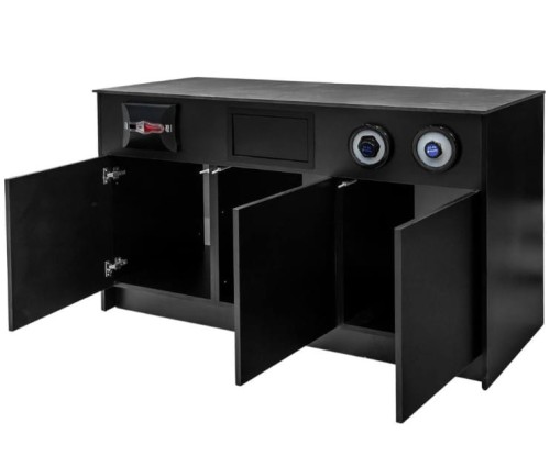 Szafka pod ekspres do kawy Mega-M czarna 154x60x92 cm