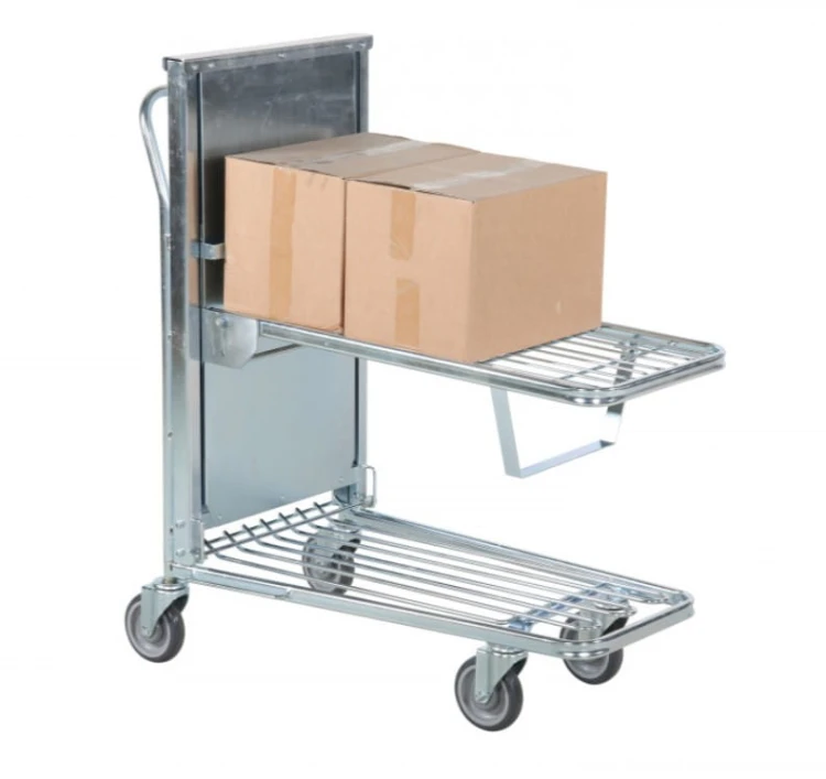 Ergonomiczny wózek sklepowy z górną półką