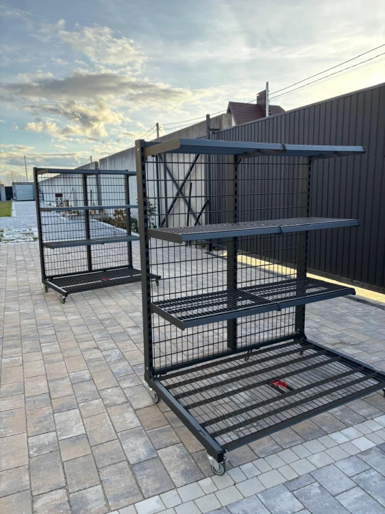 Regał mobilny 6-półkowy 1310x900x1600 malowany proszkowo
