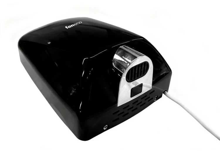Suszarka do rąk HALNY 1200 W czarna widok frontu