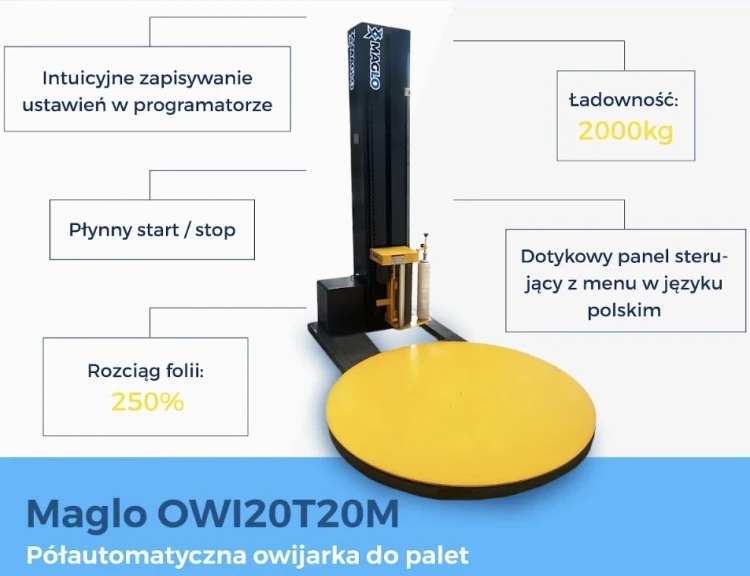 Półautomatyczna Owijarka do palet Maglo OWI20T20M.webp