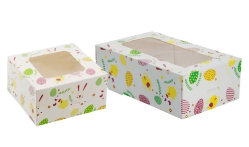 Pudelko na ciasto 130x130x70mm oraz 125x210x70 mm WIELKANOCNE.webp