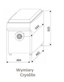 Profesjonalny wilk gastronomiczny Cryolite ze stali Inox