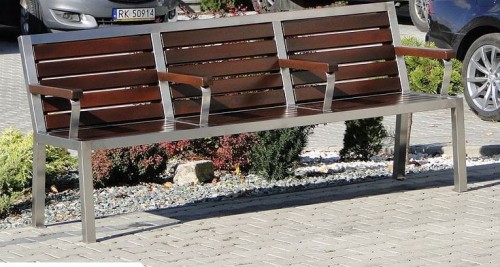 Ławka dworcowa Limba stal nierdzewna