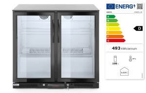 Czarna lodówka do napojów Arktic 230V 160W