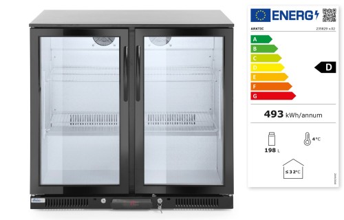 Czarna lodówka do napojów Arktic 230V 160W