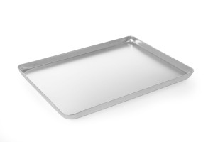 Taca cukiernicza ekspozycyjna HENDI srebrna 400x300x20 mm