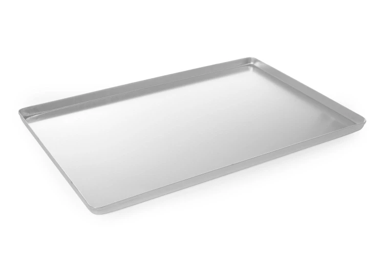 Taca cukiernicza ekspozycyjna HENDI srebrna 600x400x20 mm