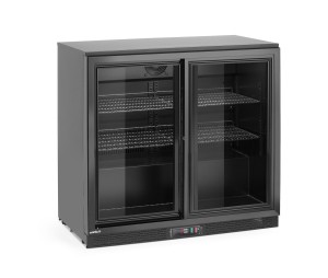 Czarna lodówka barowa Arktic do napojów 230V 160W