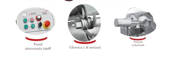 Kuter do farszu Titane 120V ze stali nierdzewnej