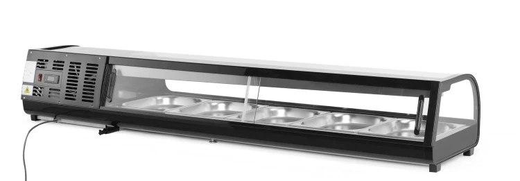 Czarna witryna chłodnicza do sushi Arktic 230V 190W
