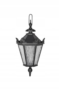 Czarny lampion żeliwny wiszący Gicor
