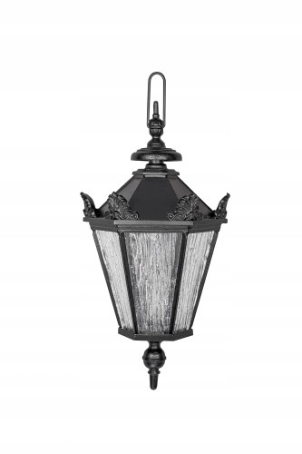 Czarny lampion żeliwny wiszący Gicor