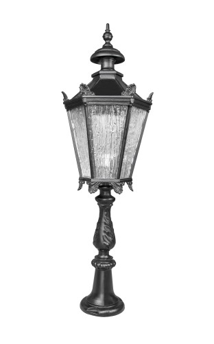 Duża lampa żeliwna stojąca o wysokości 113 cm