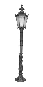Duża lampa żeliwna ogrodowa o wysokości 190 cm