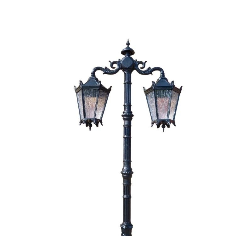 Lampa parkowa żeliwna 2x wisząca o wysokości 3000 mm