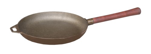 Patelnia żeliwna 25 cm z drewnianą rączką