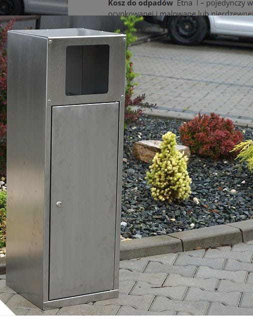 Kosz do segregacji odpadów Etna I 40 l stal nierdzewna