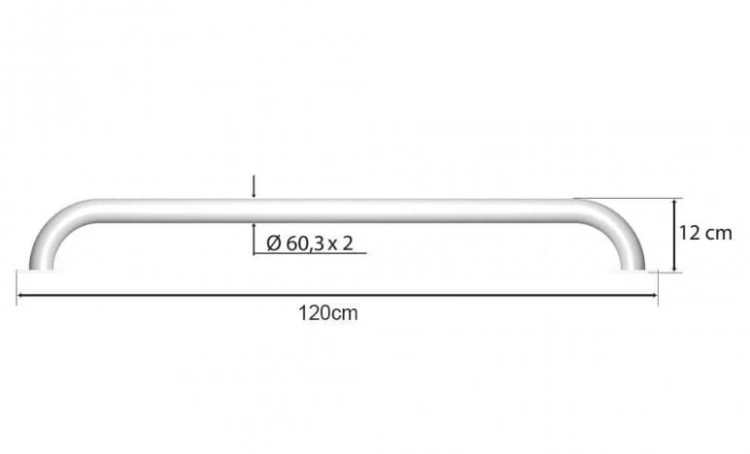 Odbojnica przemysłowa liniowa ze stali ocynkowanej 120 cm