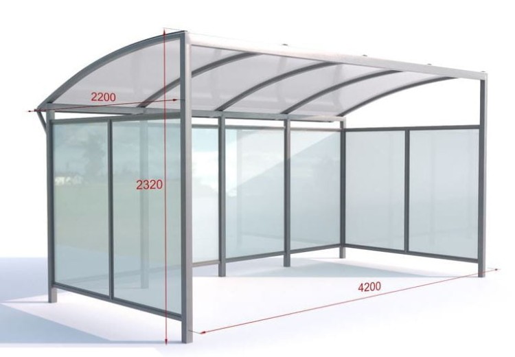 Wiata rowerowa Perła 420 cm stal nierdzewna