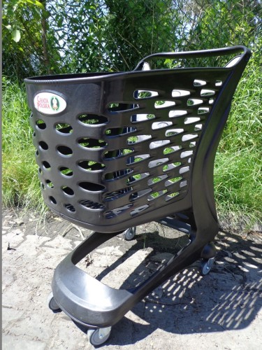 Wózek sklepowy z tworzywa 90 l Mini Eco Rabtrolley czarny