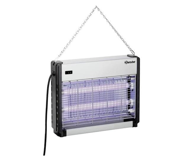 Srebrno-czarna lampa na owady latające IV-36